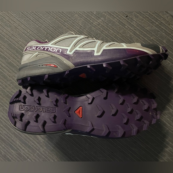 Never Worn! Salomon Women's Gray and Purple Trail Running Shoes SpeedCross 4 - Picture 4 of 4